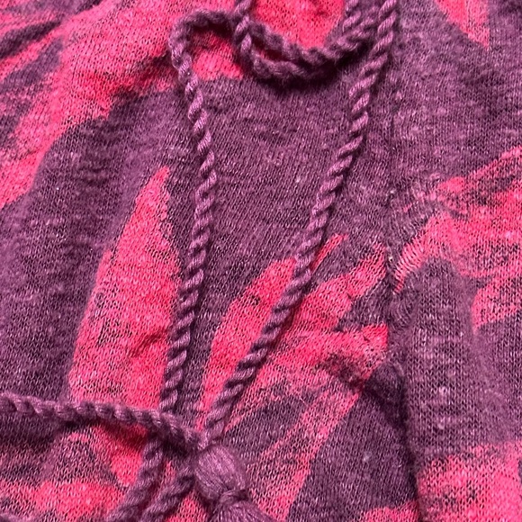 Lucky Brand Short Sleeve Floral Print Boxy Peasant Top Large - Picture 9 of 13